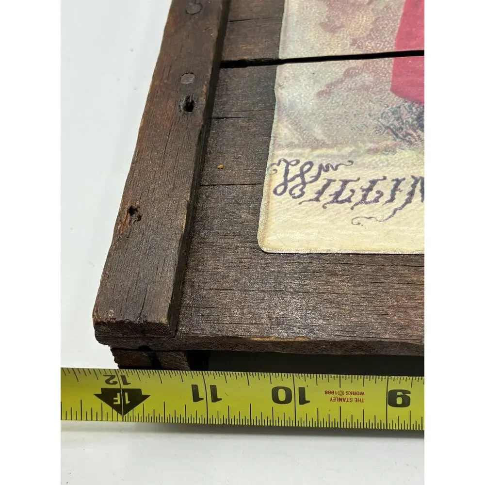 Farmhouse Wall Decor Vintage Style Willimantic Thread Image Barnwood Floral